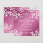 Elegant Vrijgezellenfeest  Zwemmen 2 Roze Kaart (Voorkant / Achterkant)