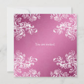 Elegant Vrijgezellenfeest  Zwemmen 2 Roze Kaart (Achterkant)