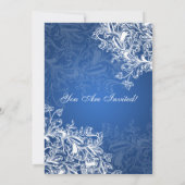 Elegant Vrijgezellenfeest  Zwirls blauw Kaart (Achterkant)