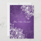 Elegant Vrijgezellenfeest Zwirls Paars Kaart (Achterkant)