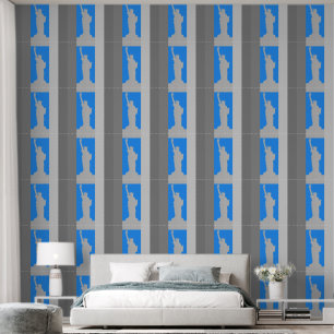 Elegant Vrijheidsbeeld Kunst Moderne Grijze Strepe Behang