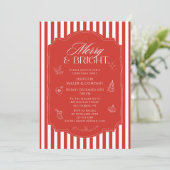 Elegant vrolijk en helder zakelijk kerstfeest kaart (Staand voorkant)