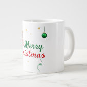 Elegant vrolijk kerstboom vakantie ontwerp grote koffiekop (Voorkant rechts)