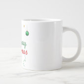 Elegant vrolijk kerstboom vakantie ontwerp grote koffiekop (Rechts)