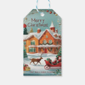 Elegant  Vrolijk Kerstfeest Cadeaulabel (Achterkant)