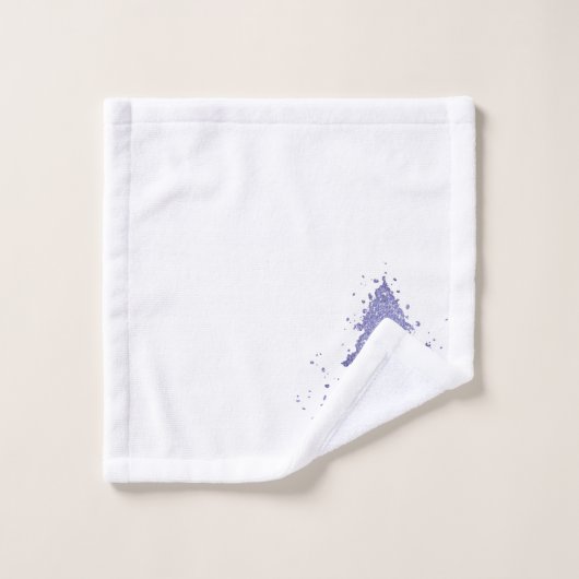 Elegant Vrolijk Kerstfeest | Charming Paarse Tree Bad Handdoek (Wasdoekje)