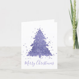 Elegant Vrolijk Kerstfeest | Charming Paarse Tree Feestdagen Kaart