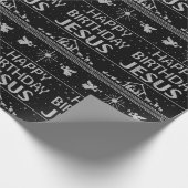 Elegant Vrolijk Kerstfeest Christelijk Religieus Cadeaupapier (Hoek)