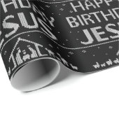 Elegant Vrolijk Kerstfeest Christelijk Religieus Cadeaupapier (Rol Hoek)