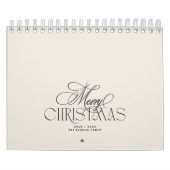 Elegant Vrolijk Kerstfeest Custom Photo 3 Maand Kalender (Hoes)