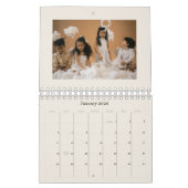 Elegant Vrolijk Kerstfeest Custom Photo 3 Maand Kalender (Jan 2026)
