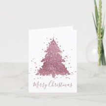 Elegant Vrolijk Kerstfeest | Dusty Mauve Pink Tree