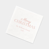 Elegant Vrolijk Kerstfeest Eenvoudig Feest Roos Go Folie Servetten (Links)