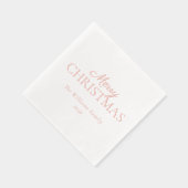 Elegant Vrolijk Kerstfeest Eenvoudig Feest Roos Go Folie Servetten (Rechts)