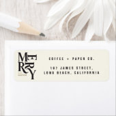 Elegant  vrolijk kerstfeest etiket (Insitu)