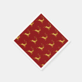 Elegant Vrolijk Kerstfeest Goud rendier kerstfeest Servet (Hoek)