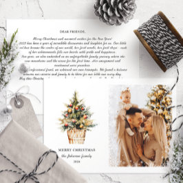 Elegant Vrolijk Kerstfeest Jaarlijkse Familie Revi Feestdagenkaart