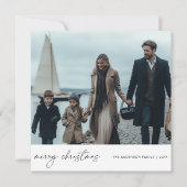 Elegant Vrolijk Kerstfeest Nautische Familie Foto  Feestdagenkaart (Voorkant)