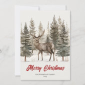 Elegant vrolijk kersthert feestdagenkaart (Voorkant)