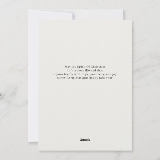 Elegant vrolijk kersthert feestdagenkaart (Achterkant)