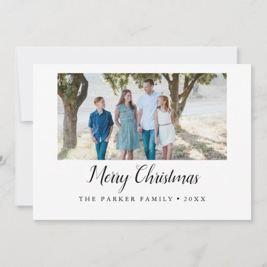 Elegant vrolijk kerstjaar in Review vakantie Kaart (Voorkant)