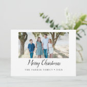 Elegant vrolijk kerstjaar in Review vakantie Kaart (Staand voorkant)