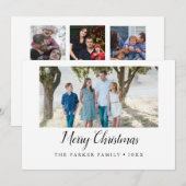 Elegant vrolijk kerstjaar in Review vakantie Kaart (Voorkant / Achterkant)