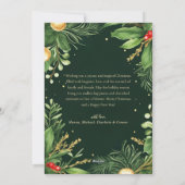 Elegant Vrolijk Kerstmis Modern Botanisch groen Feestdagenkaart (Achterkant)