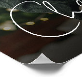 Elegant vrolijk kerstpaar foto Keepsake Poster (Hoek)