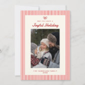 Elegant vrolijk script rode vlakke kerst Kaart (Voorkant)