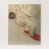 Elegant Vrouw Beauty met Rode Kousen Legpuzzel (Verticaal)