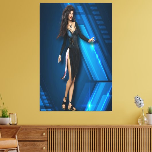 Elegant Vrouw Canvas Afbeelding 105 (Insitu (Woonkamer))