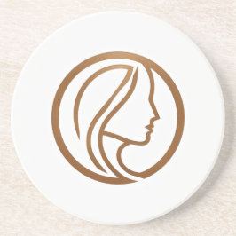 Elegant vrouw Logo Onderzetter