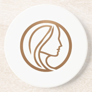 Elegant vrouw Logo Onderzetter