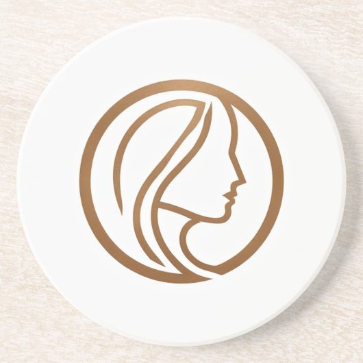 Elegant vrouw Logo Onderzetter (Voorkant)
