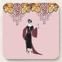 Elegant vrouw met  ontwerp voor wijn