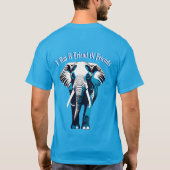 Elegant vrouw-olifant ontwerp t-shirt (Achterkant)