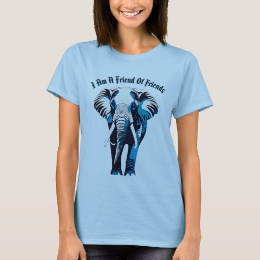 Elegant vrouw-olifant ontwerp - t-shirt (Voorkant)