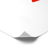 Elegant vrouw silhouette rode jurk met wijnglas poster (Hoek)