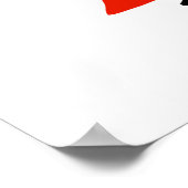 Elegant vrouw silhouette rode jurk met wijnglas poster (Hoek)