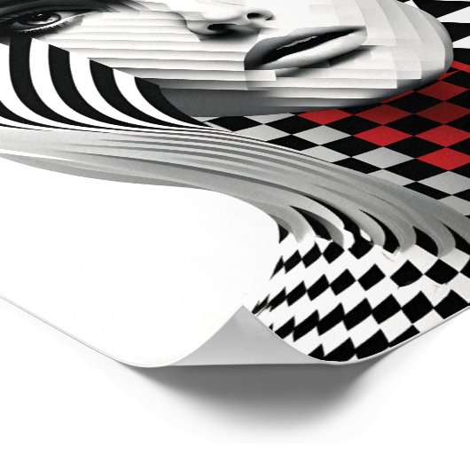 Elegant Vrouw voor het neerslaan van de wand Poster (Hoek)