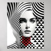 Elegant Vrouw voor het neerslaan van de wand Poster (Voorkant)