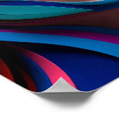 Elegant vrouwelijk abstract portret poster (Hoek)