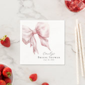 Elegant vrouwelijk roze strik Vrijgezellenfeest Servet (Insitu)