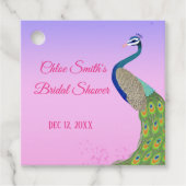 Elegant Vrouwelijk Vrijgezellenfeest Peacock thema Bedankjes Labels (Voorkant)