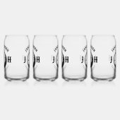 Elegant Vrouwen Golf Monogram Ontwerp Blikvorm Glas (Links)