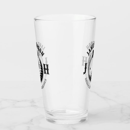 Elegant Vrouwen Golf Monogram Ontwerp Glas (Rechts)