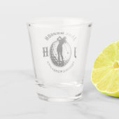 Elegant Vrouwen Golf Monogram Ontwerp Shot Glas (Achterkant)