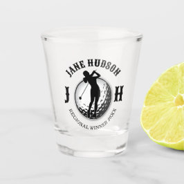Elegant Vrouwen Golf Monogram Ontwerp Shot Glas