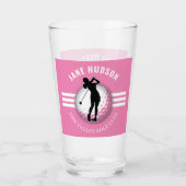 Elegant vrouwen golfer ontwerp glas (Voorkant)